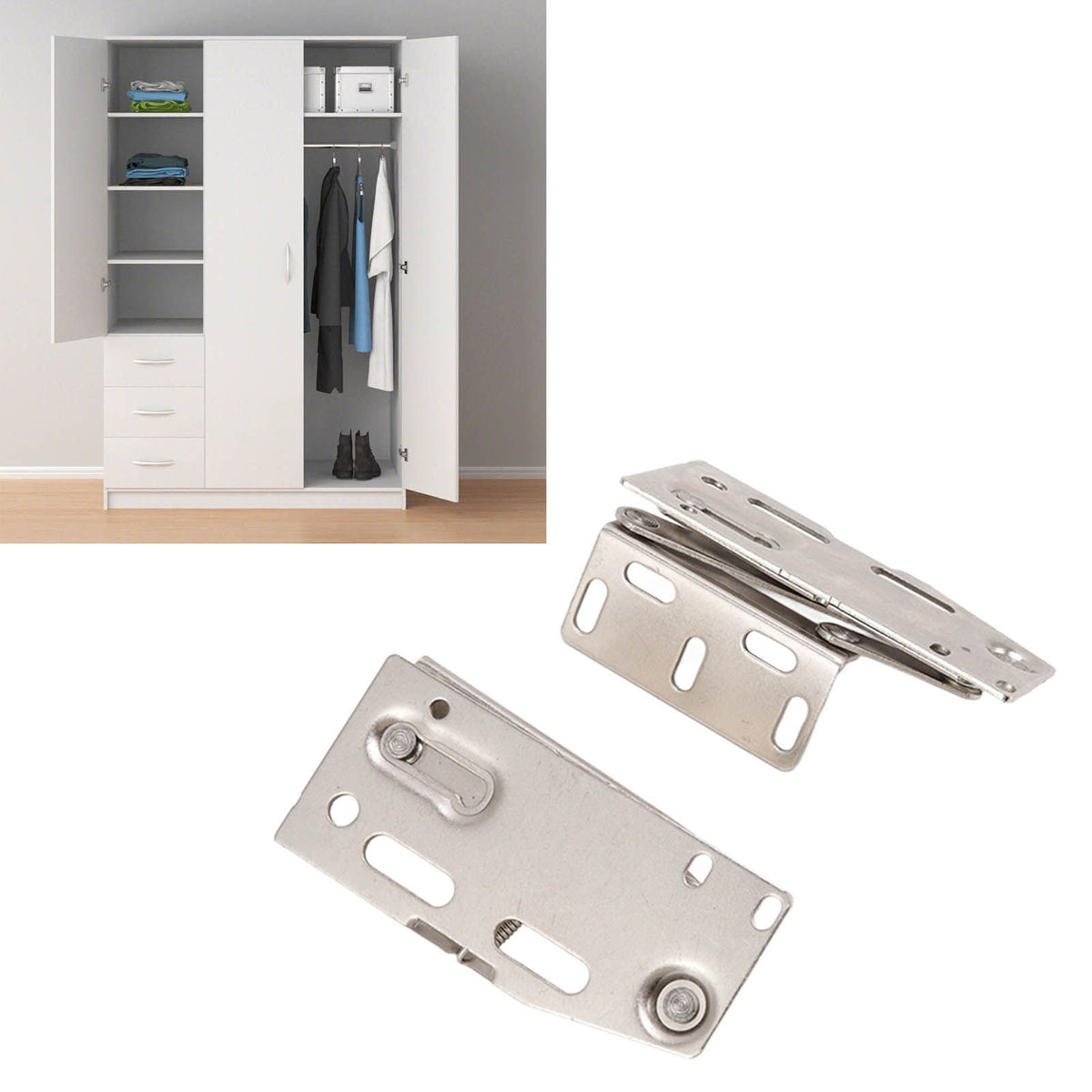2 Sets Cabinet Door Hinges 45 Degrees Down Flip Door Scissor Spring Hinge Furniture Hardware Accessories