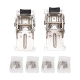 2Pcs Folding Hinges Zinc Alloy 180 Degree Self Locking Hinge Set Hardware for Cabinet Wardrobe Door Table