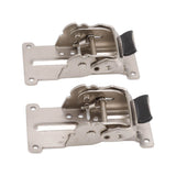 2Pcs Folding Hinges Zinc Alloy 180 Degree Self Locking Hinge Set Hardware for Cabinet Wardrobe Door Table