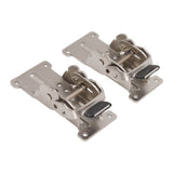 2Pcs Folding Hinges Zinc Alloy 180 Degree Self Locking Hinge Set Hardware for Cabinet Wardrobe Door Table - Rear View