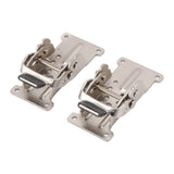 2Pcs Folding Hinges Zinc Alloy 180 Degree Self Locking Hinge Set Hardware for Cabinet Wardrobe Door Table - Close-Up Angle