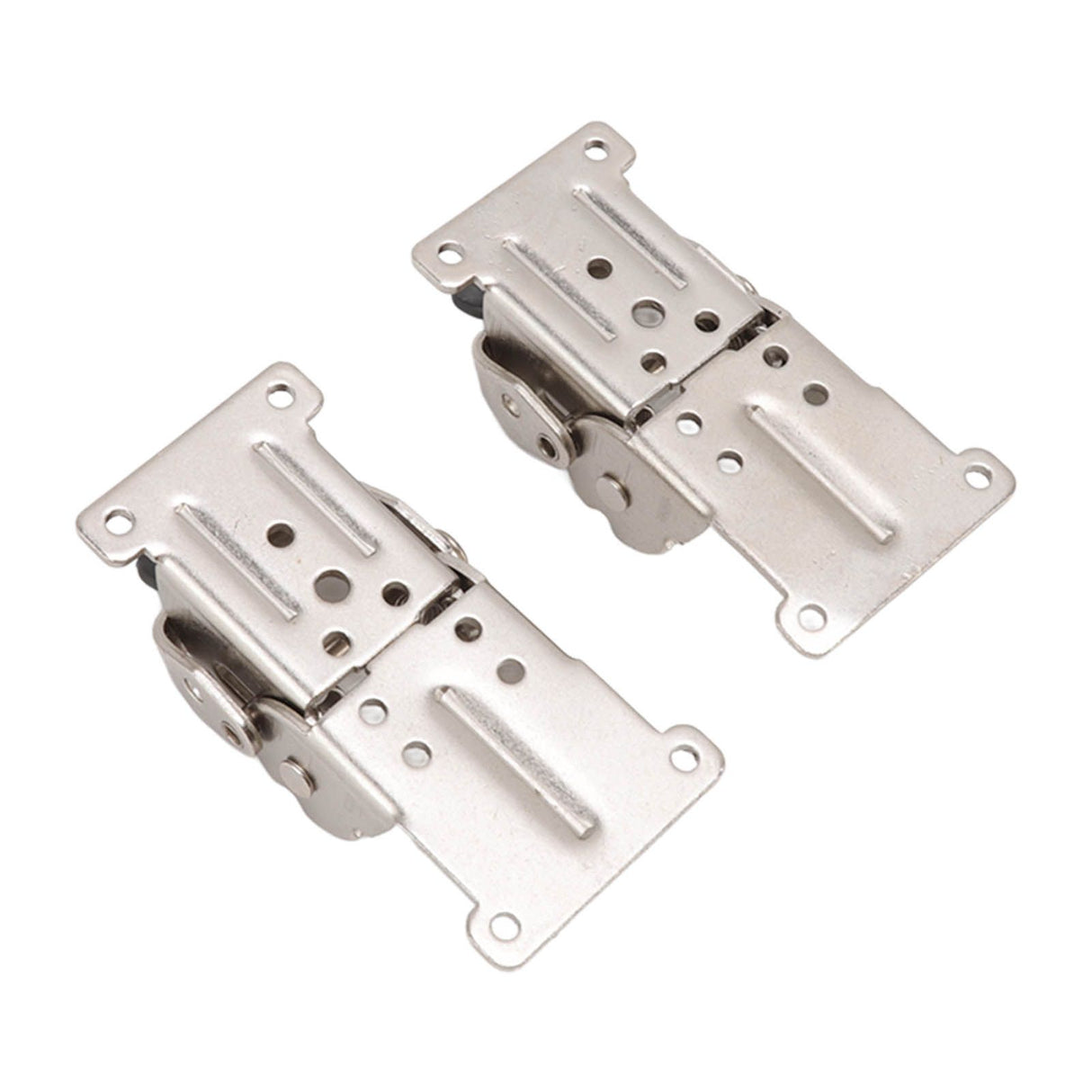 2Pcs Folding Hinges Zinc Alloy 180 Degree Self Locking Hinge Set Hardware for Cabinet Wardrobe Door Table