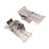 2Pcs Folding Hinges Zinc Alloy 180 Degree Self Locking Hinge Set Hardware for Cabinet Wardrobe Door Table