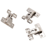 3Pcs Folding Hinges Zinc Alloy 180 Degree Integral Short Arm Hinge Set Hardware for Cabinet Wardrobe Door Table - Top-Down View