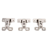 3Pcs Folding Hinges Zinc Alloy 180 Degree Integral Short Arm Hinge Set Hardware for Cabinet Wardrobe Door Table - Rear View