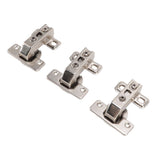 3Pcs Folding Hinges Zinc Alloy 180 Degree Integral Short Arm Hinge Set Hardware for Cabinet Wardrobe Door Table - Low Angle