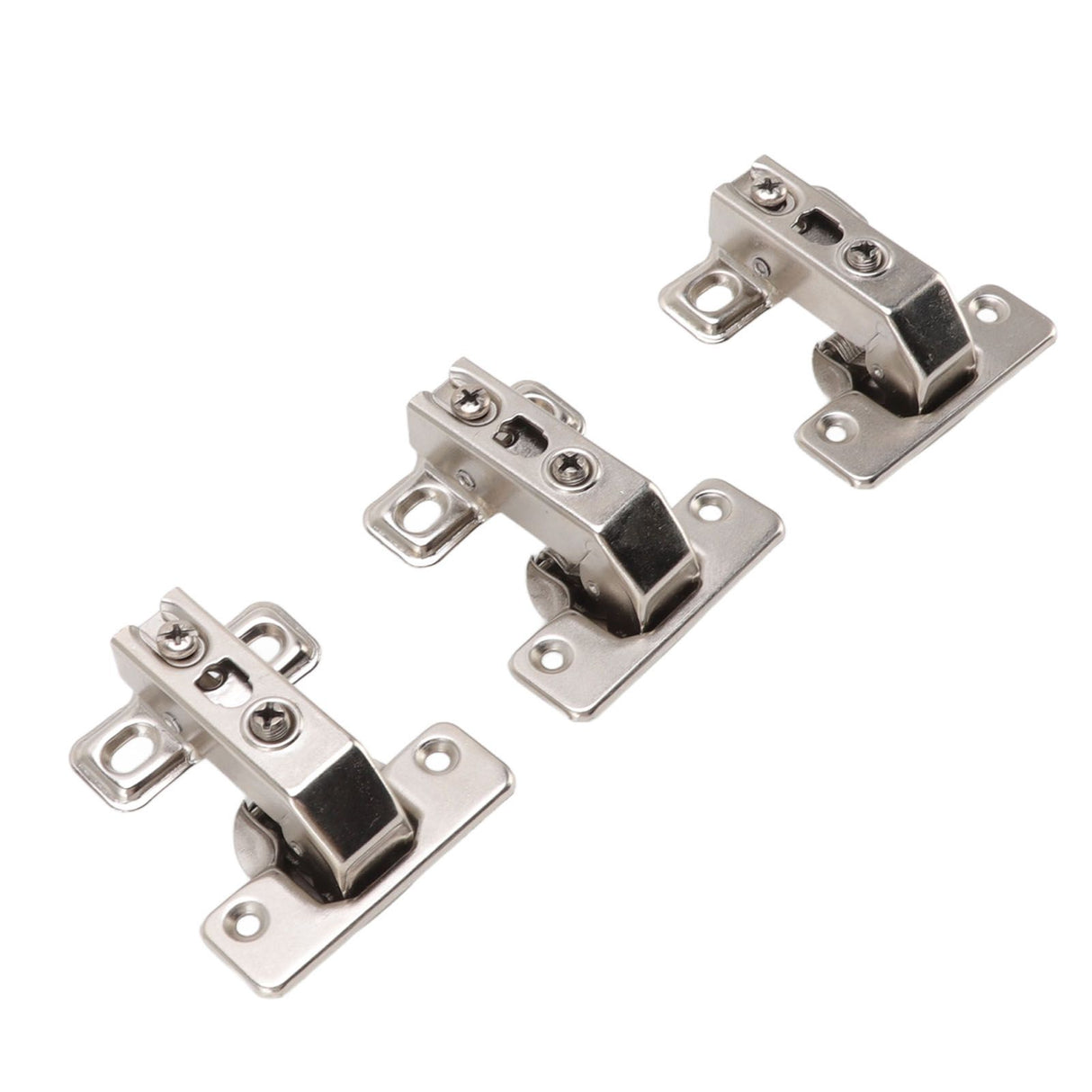 3Pcs Folding Hinges Zinc Alloy 180 Degree Integral Short Arm Hinge Set Hardware for Cabinet Wardrobe Door Table