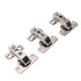 3Pcs Folding Hinges Zinc Alloy 180 Degree Integral Short Arm Hinge Set Hardware for Cabinet Wardrobe Door Table