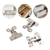 3Pcs Folding Hinges Zinc Alloy 180 Degree Integral Short Arm Hinge Set Hardware for Cabinet Wardrobe Door Table - Extra Image