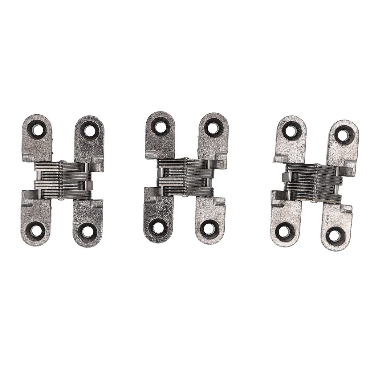 3 Pcs 43mm Mini Door Lock Hinges Invisible 180 Degree Zinc Alloy Cross Hinge for Cabinet Jewel Box
