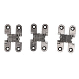 3 Pcs 43mm Mini Door Lock Hinges Invisible 180 Degree Zinc Alloy Cross Hinge for Cabinet Jewel Box