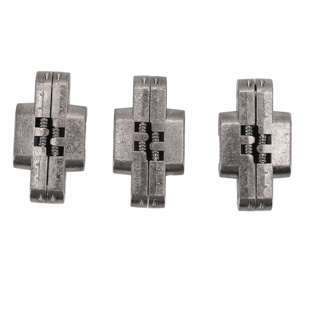 3 Pcs 43mm Mini Door Lock Hinges Invisible 180 Degree Zinc Alloy Cross Hinge for Cabinet Jewel Box