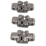 3 Pcs 43mm Mini Door Lock Hinges Invisible 180 Degree Zinc Alloy Cross Hinge for Cabinet Jewel Box - 45-Degree Angle