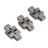 3 Pcs 43mm Mini Door Lock Hinges Invisible 180 Degree Zinc Alloy Cross Hinge for Cabinet Jewel Box - Rear View