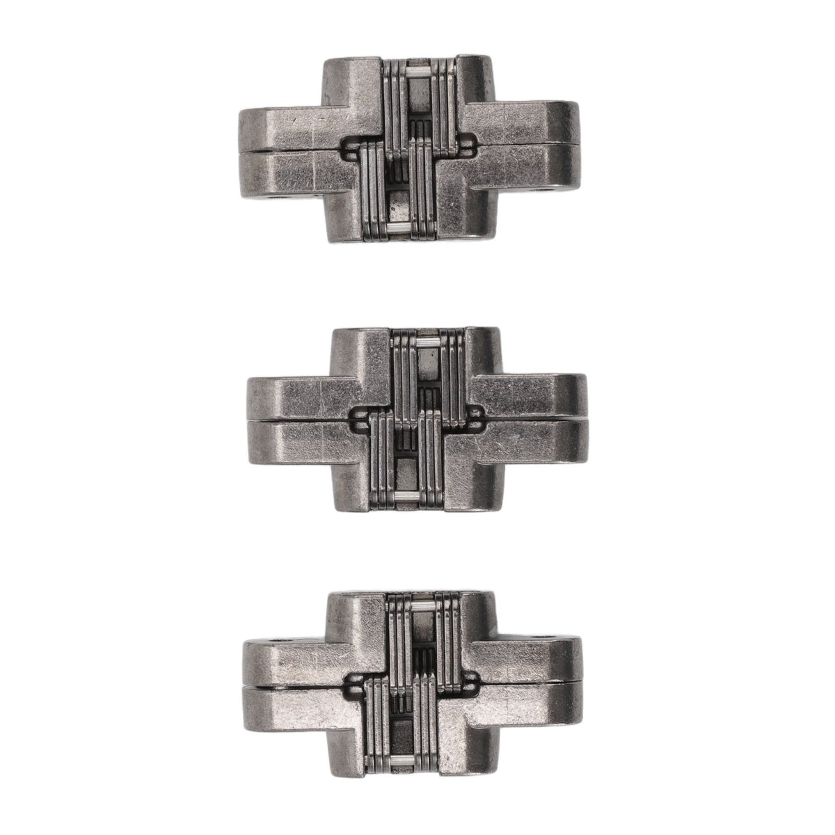 3 Pcs 43mm Mini Door Lock Hinges Invisible 180 Degree Zinc Alloy Cross Hinge for Cabinet Jewel Box