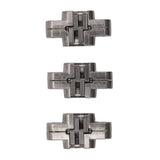 3 Pcs 43mm Mini Door Lock Hinges Invisible 180 Degree Zinc Alloy Cross Hinge for Cabinet Jewel Box