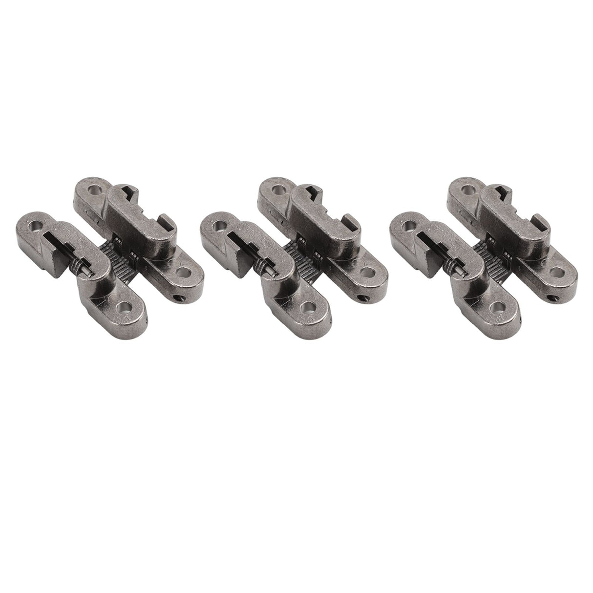 3 Pcs 43mm Mini Door Lock Hinges Invisible 180 Degree Zinc Alloy Cross Hinge for Cabinet Jewel Box