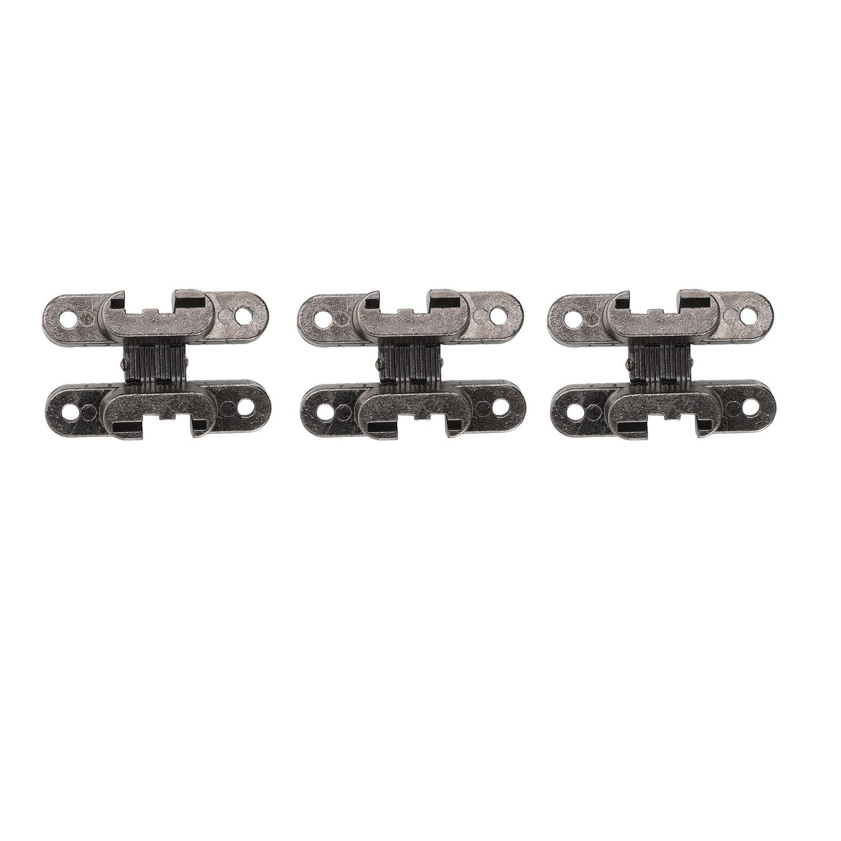3 Pcs 43mm Mini Door Lock Hinges Invisible 180 Degree Zinc Alloy Cross Hinge for Cabinet Jewel Box