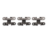3 Pcs 43mm Mini Door Lock Hinges Invisible 180 Degree Zinc Alloy Cross Hinge for Cabinet Jewel Box - Extra Image
