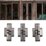 3 Pcs 43mm Mini Door Lock Hinges Invisible 180 Degree Zinc Alloy Cross Hinge for Cabinet Jewel Box - Extra Image