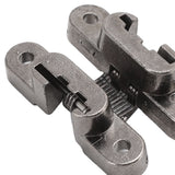 3 Pcs 43mm Mini Door Lock Hinges Invisible 180 Degree Zinc Alloy Cross Hinge for Cabinet Jewel Box
