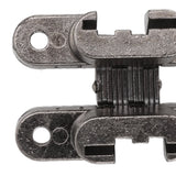 3 Pcs 43mm Mini Door Lock Hinges Invisible 180 Degree Zinc Alloy Cross Hinge for Cabinet Jewel Box