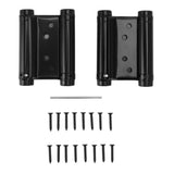 1 Pair Stainless Steel Double Action Spring Hinge Automatic Closing Fence Gate Spring Hinge Black Door Hinge