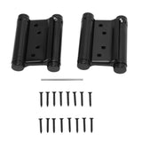 1 Pair Stainless Steel Double Action Spring Hinge Automatic Closing Fence Gate Spring Hinge Black Door Hinge - Side View