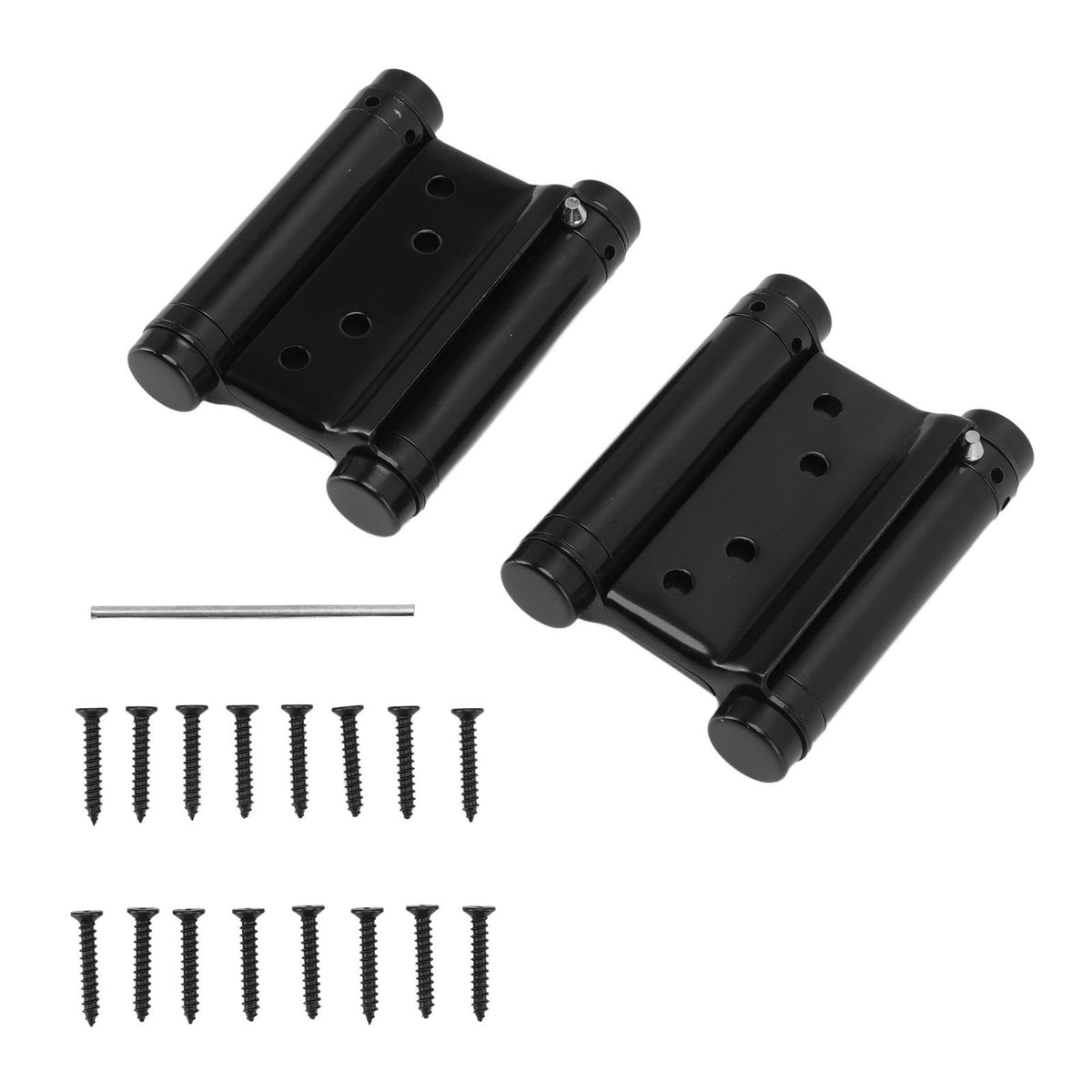 1 Pair Stainless Steel Double Action Spring Hinge Automatic Closing Fence Gate Spring Hinge Black Door Hinge