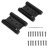 1 Pair Stainless Steel Double Action Spring Hinge Automatic Closing Fence Gate Spring Hinge Black Door Hinge - 45-Degree Angle