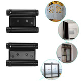 1 Pair Stainless Steel Double Action Spring Hinge Automatic Closing Fence Gate Spring Hinge Black Door Hinge - Extra Image