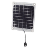 Solar Panel 10W USB Output Transparent Design Double Sided Power Generation Solar Panel for Outdoor Travel - Side View