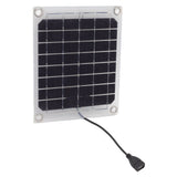 Solar Panel 10W USB Output Transparent Design Double Sided Power Generation Solar Panel for Outdoor Travel - Top-Down View