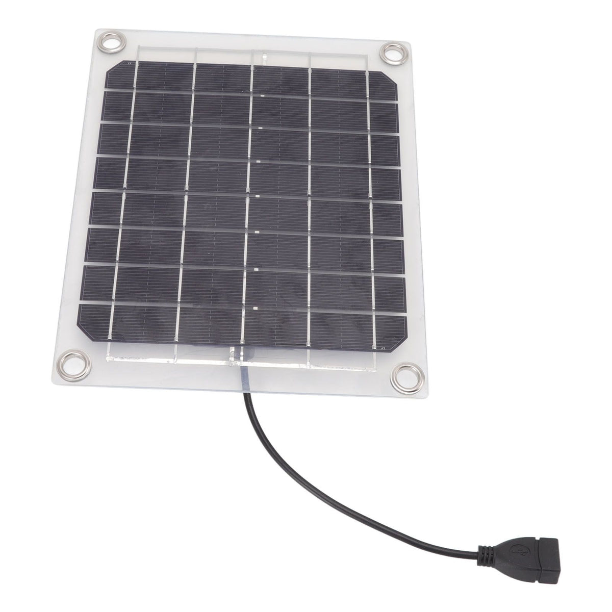 Solar Panel 10W USB Output Transparent Design Double Sided Power Generation Solar Panel for Outdoor Travel