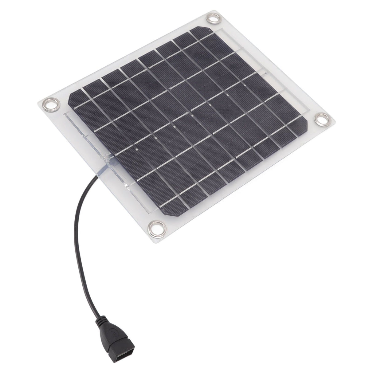 Solar Panel 10W USB Output Transparent Design Double Sided Power Generation Solar Panel for Outdoor Travel