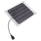 Solar Panel 10W USB Output Transparent Design Double Sided Power Generation Solar Panel for Outdoor Travel - Close-Up Angle