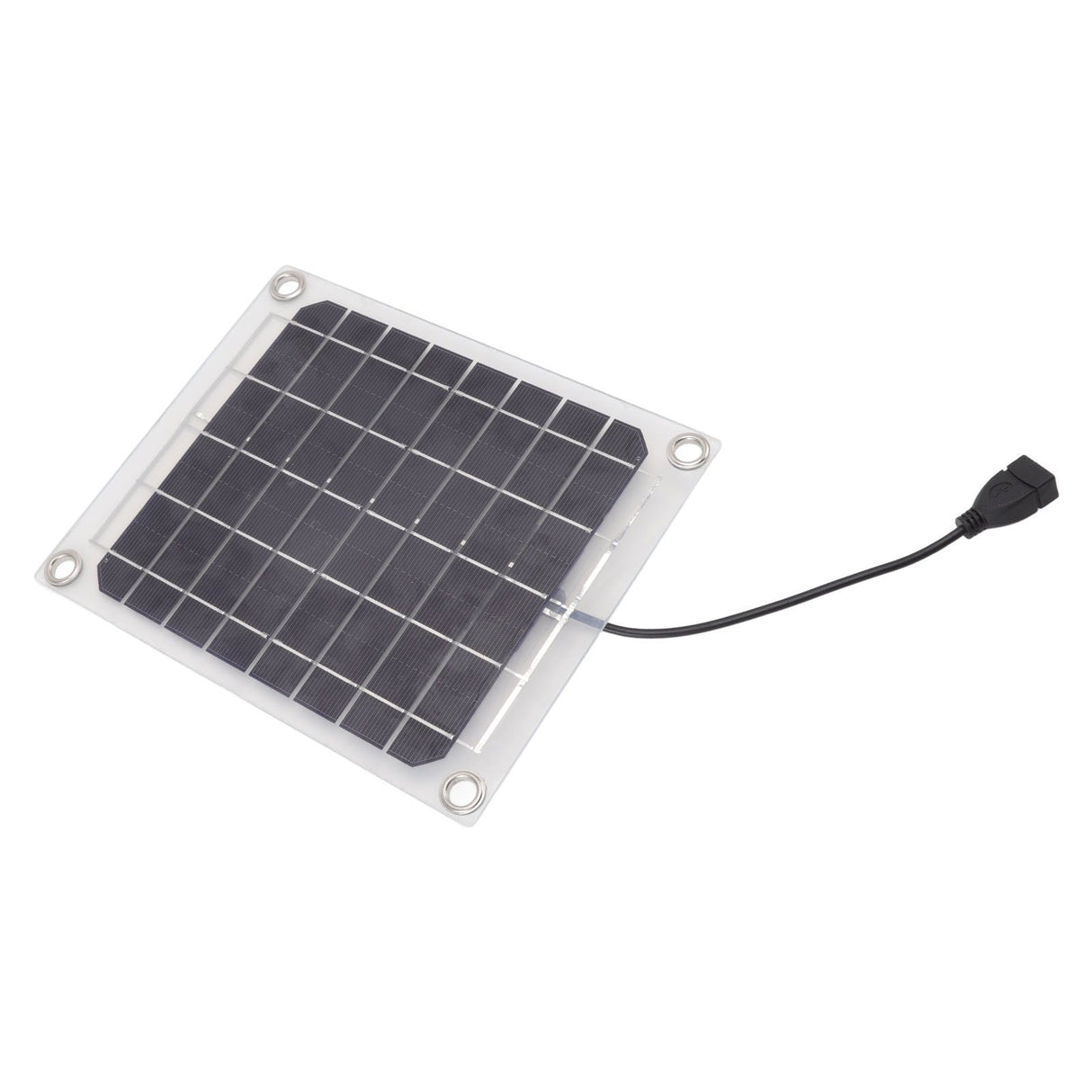 Solar Panel 10W USB Output Transparent Design Double Sided Power Generation Solar Panel for Outdoor Travel