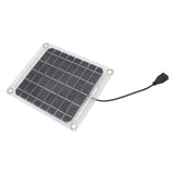 Solar Panel 10W USB Output Transparent Design Double Sided Power Generation Solar Panel for Outdoor Travel - Extra Image
