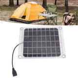 Solar Panel 10W USB Output Transparent Design Double Sided Power Generation Solar Panel for Outdoor Travel