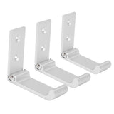 3Pcs Folding Coat Hooks Aluminum Alloy Foldable Wall Hook for Office Bedroom Living Room Dining Room Kitchen Bathroom - Front View