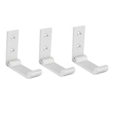 3Pcs Folding Coat Hooks Aluminum Alloy Foldable Wall Hook for Office Bedroom Living Room Dining Room Kitchen Bathroom