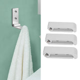 3Pcs Folding Coat Hooks Aluminum Alloy Foldable Wall Hook for Office Bedroom Living Room Dining Room Kitchen Bathroom
