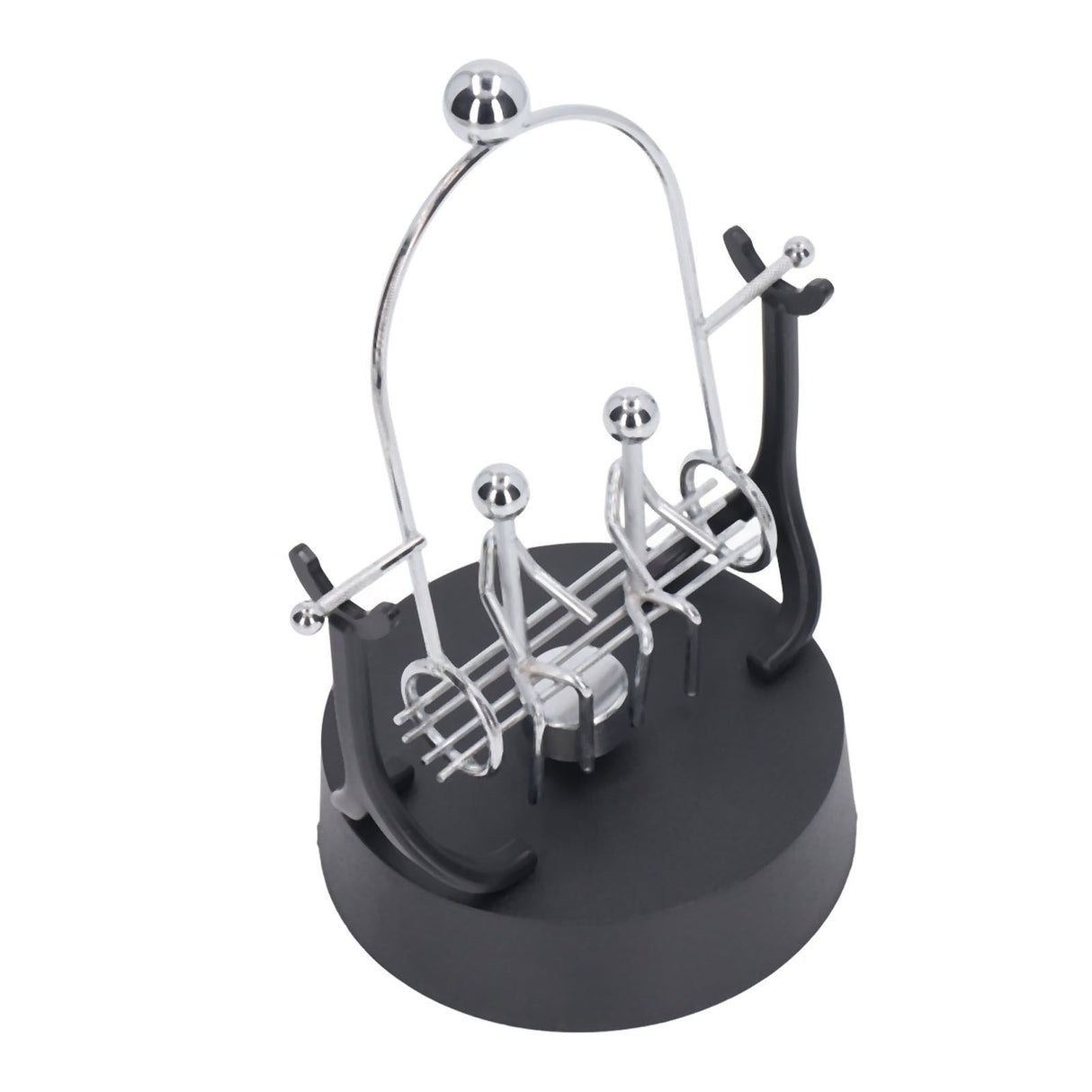 Perpetual Motion Machine Couples Swing Shape Iron Art Electroplating Perpetual Motion Model for Office Desk