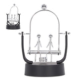 Perpetual Motion Machine Couples Swing Shape Iron Art Electroplating Perpetual Motion Model for Office Desk - Close-Up Angle