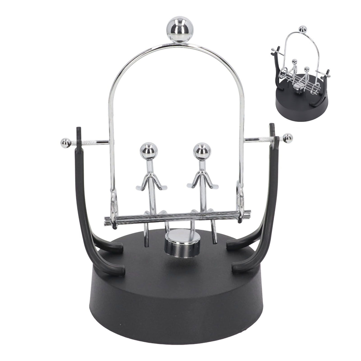 Perpetual Motion Machine Couples Swing Shape Iron Art Electroplating Perpetual Motion Model for Office Desk