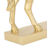 Golden Horse Decor Animal Art Horse Figurine and Statue Ornament for Home Office - Extra Image