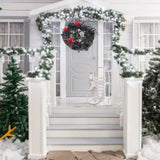 Halloween Wreath Dead Black ABS Artificial Branches Design with Red Flower Door Wreath Garland for Decoration - Extra Image