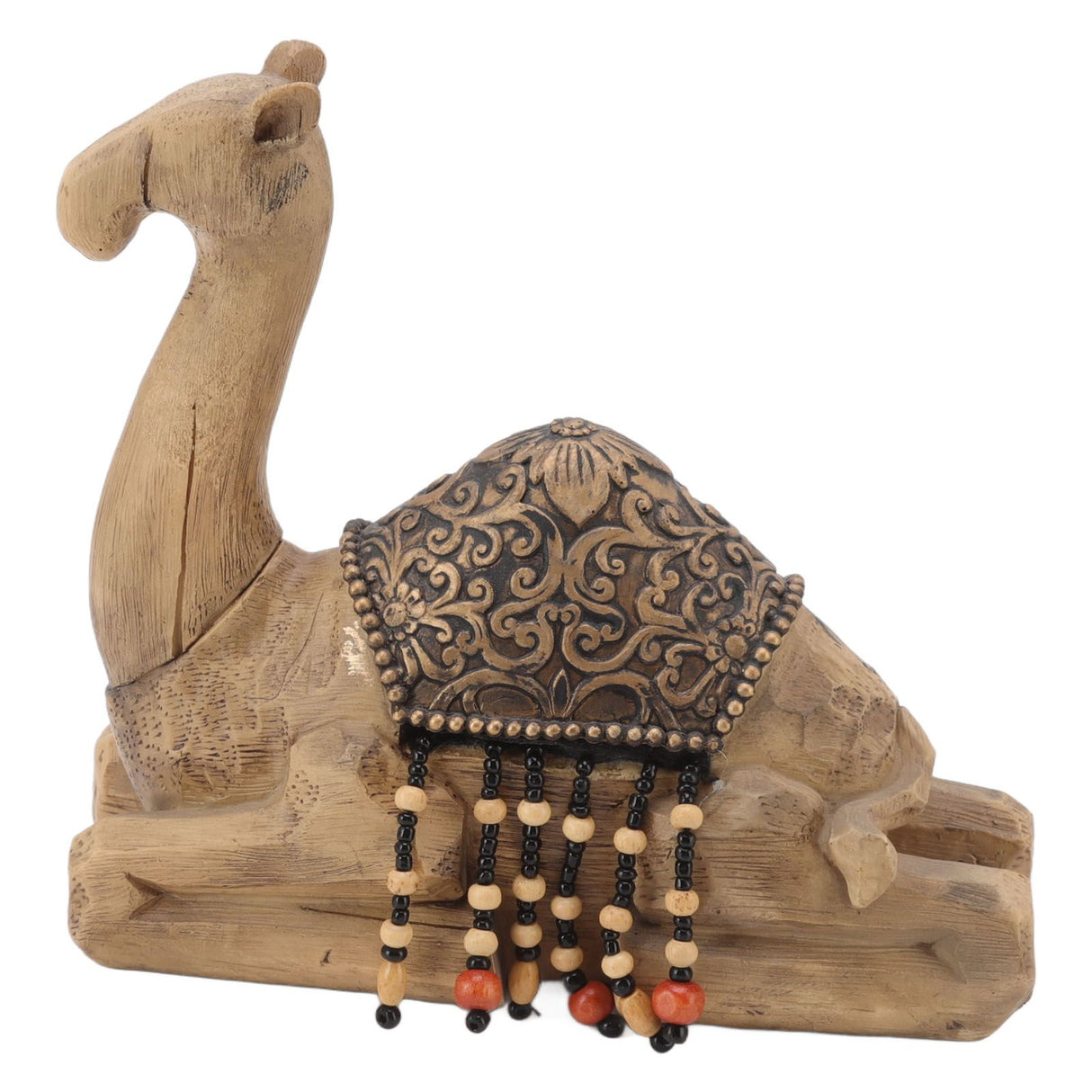 Camel Statue Durable Resin Flat Bottom Retro Style Exquisite Luster Camel Ornament for Home Office Decoration