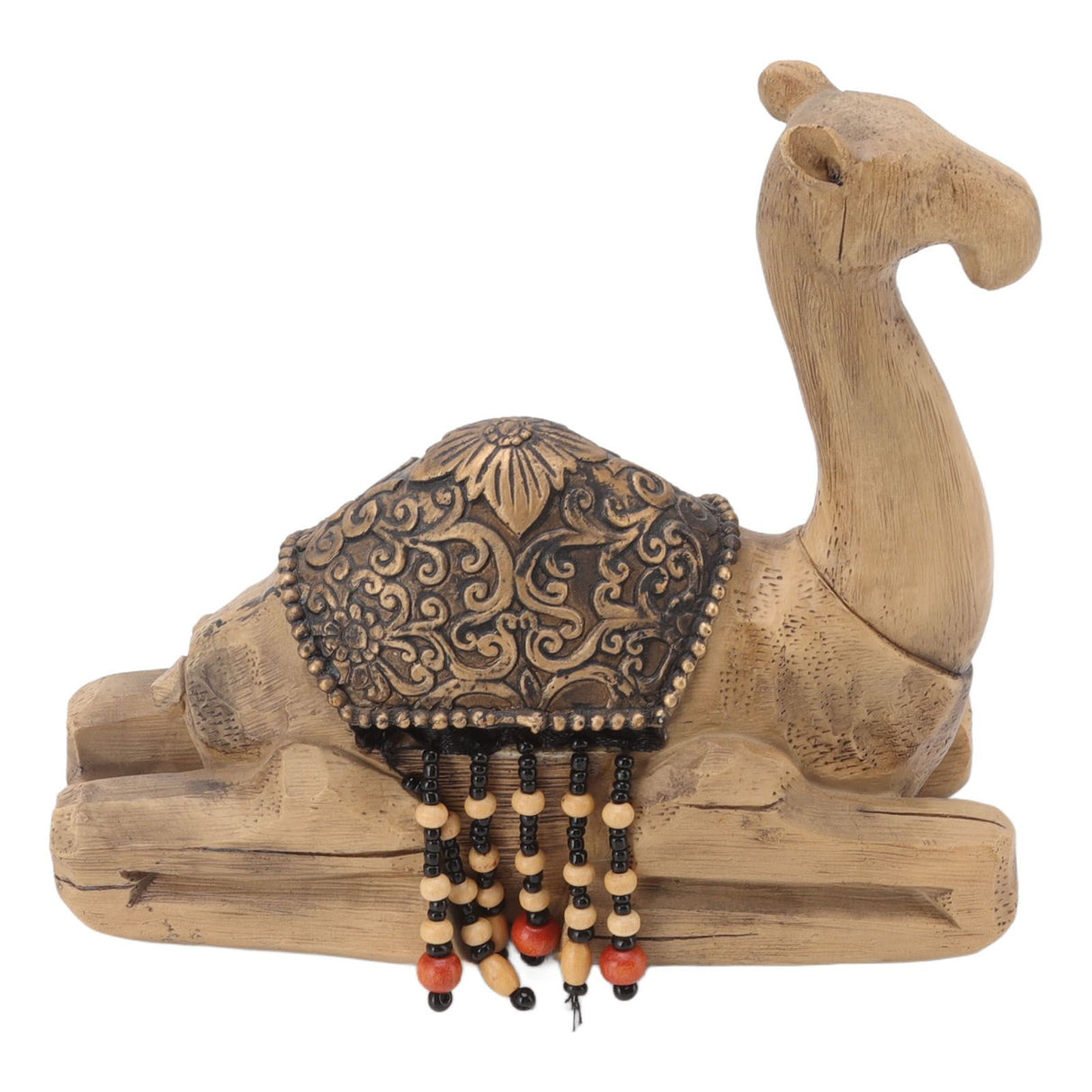 Camel Statue Durable Resin Flat Bottom Retro Style Exquisite Luster Camel Ornament for Home Office Decoration