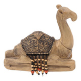 Camel Statue Durable Resin Flat Bottom Retro Style Exquisite Luster Camel Ornament for Home Office Decoration